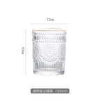 Vasos de Vidrio con Diseño de Girasol Vintage