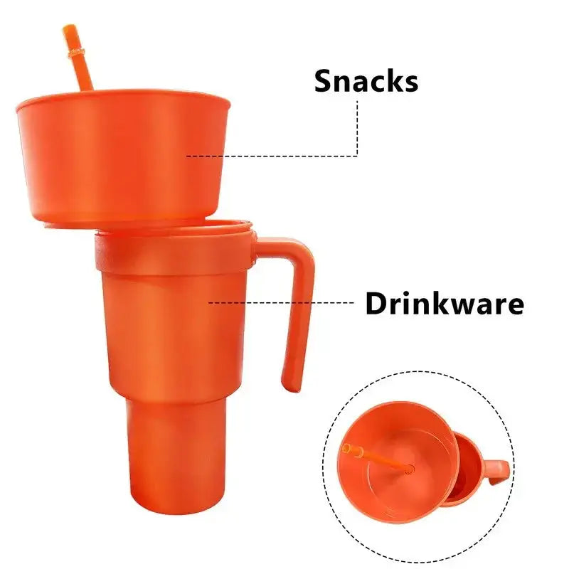 Taza 2 en 1 con Compartimento para Snacks y Sorbete