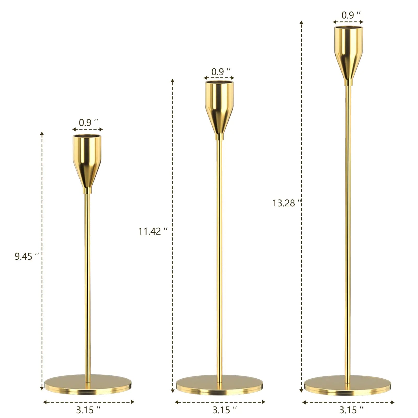 Conjunto de Candelabros en  metal estilo chino