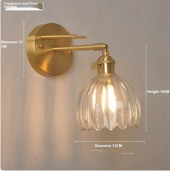 Lámpara de Pared de Flor de Cristal