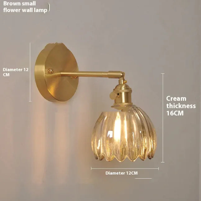 Lámpara de Pared de Flor de Cristal