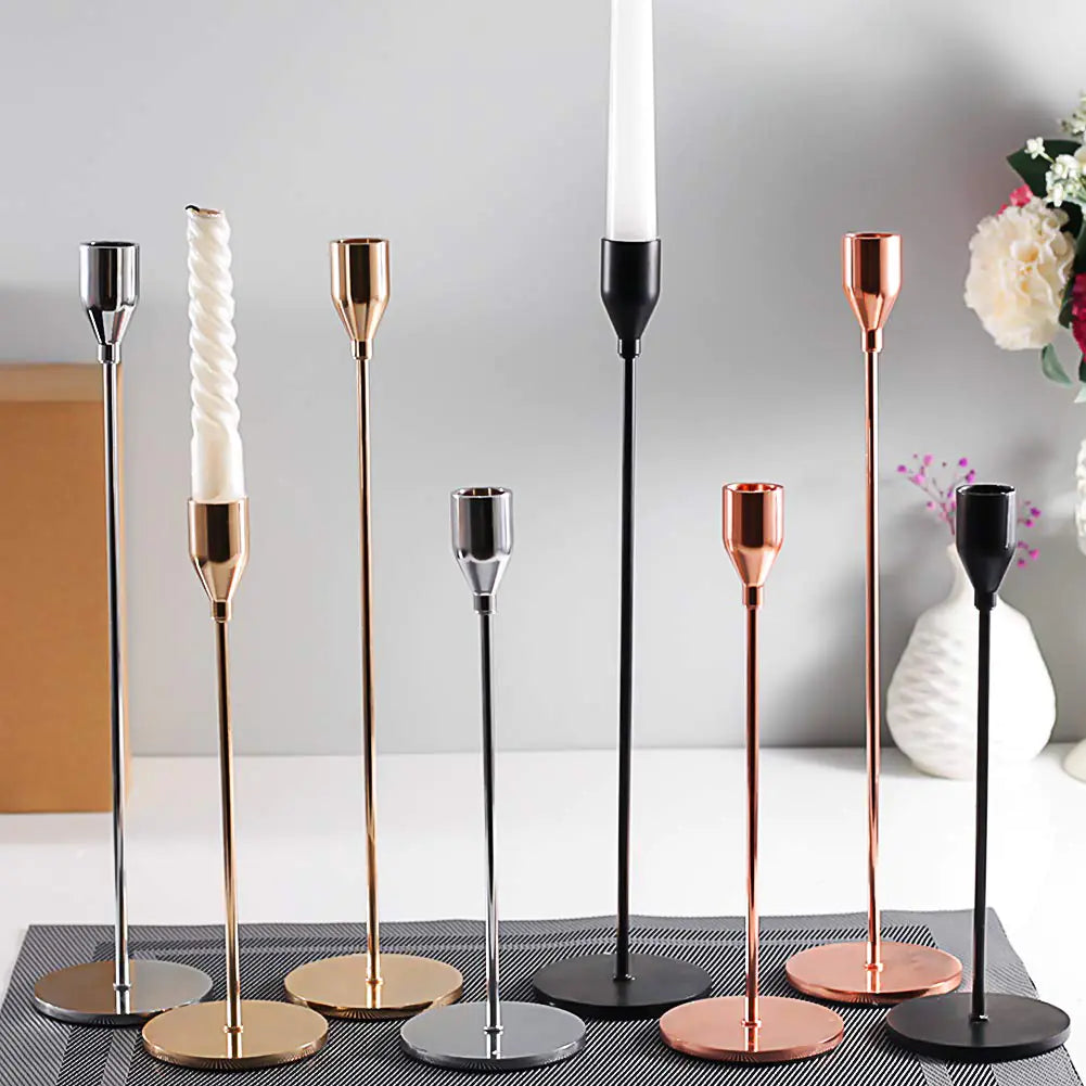 Conjunto de Candelabros en  metal estilo chino