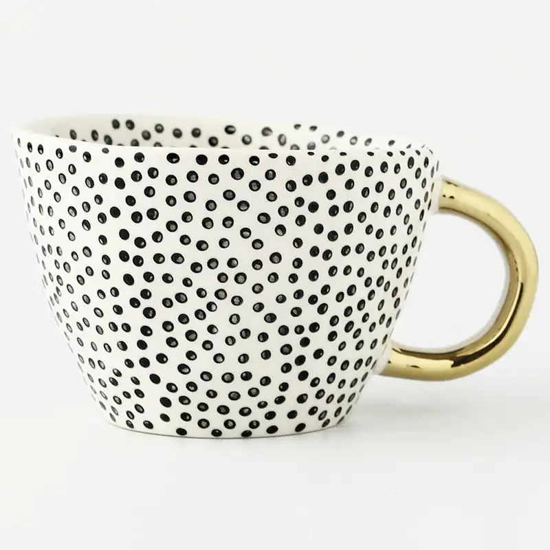Taza de ceramica pintada a mano