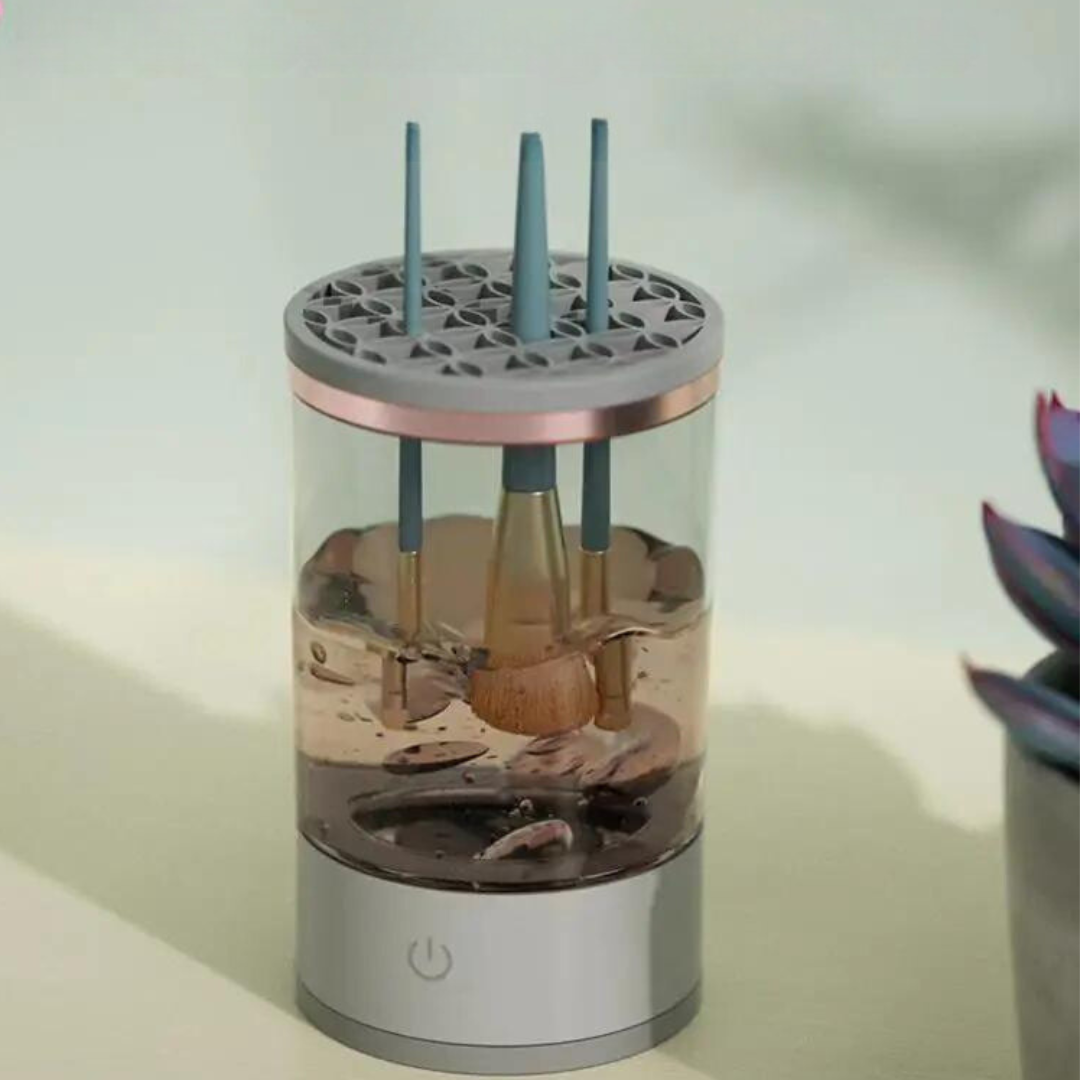 Limpiador de brochas de maquillaje eléctrico