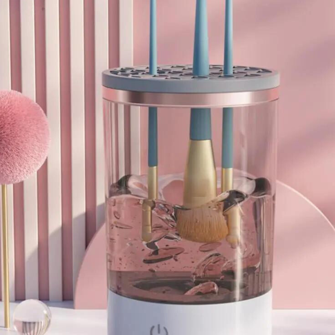 Limpiador de brochas de maquillaje eléctrico