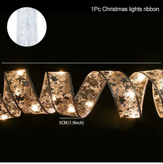 Guirnaldas de luces navideñas de cinta