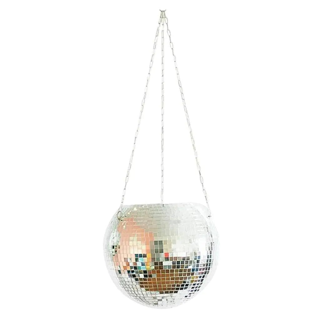Maceta colgante de discoteca