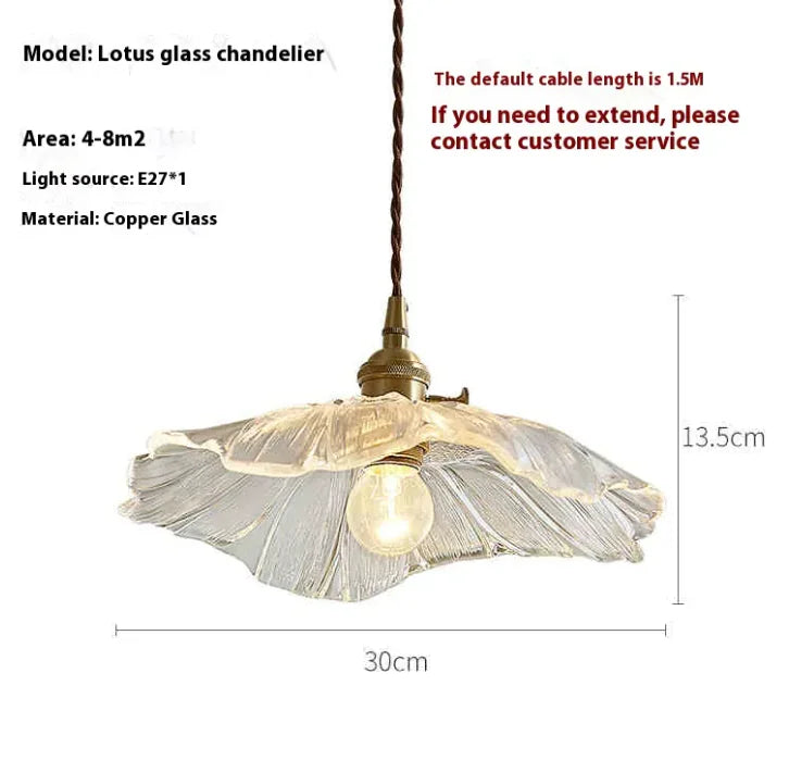 Lampara de Techo Flor de Lotus Vintage