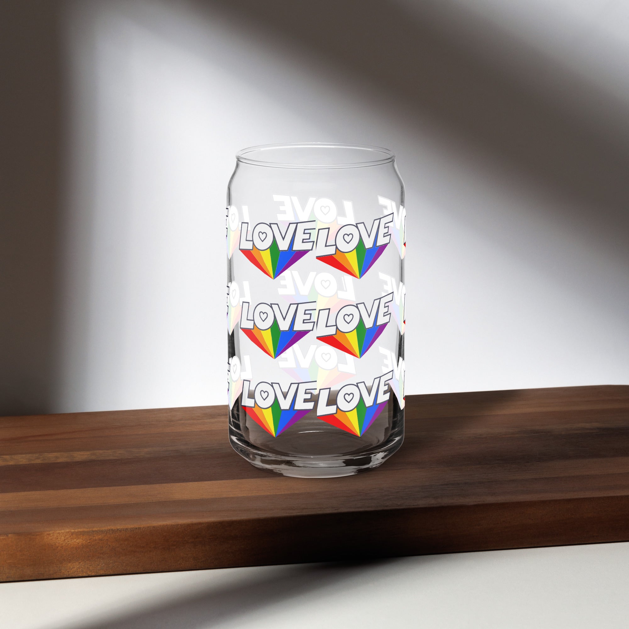Vaso con forma de lata Love Orgullo