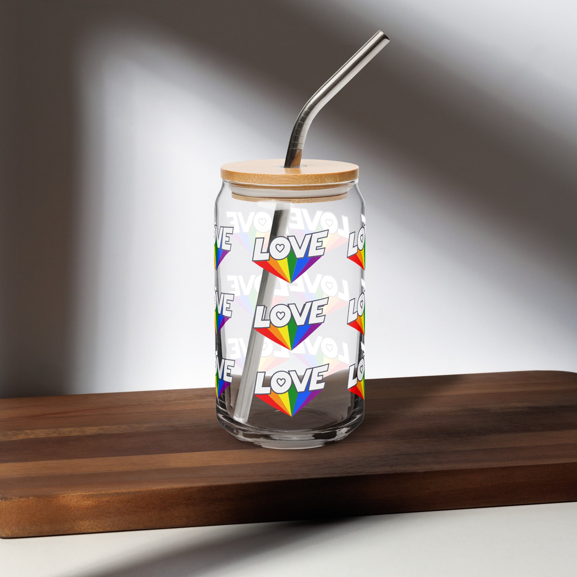 Vaso con forma de lata Love Orgullo