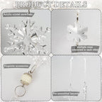 Set de 18 Copos de Nieve