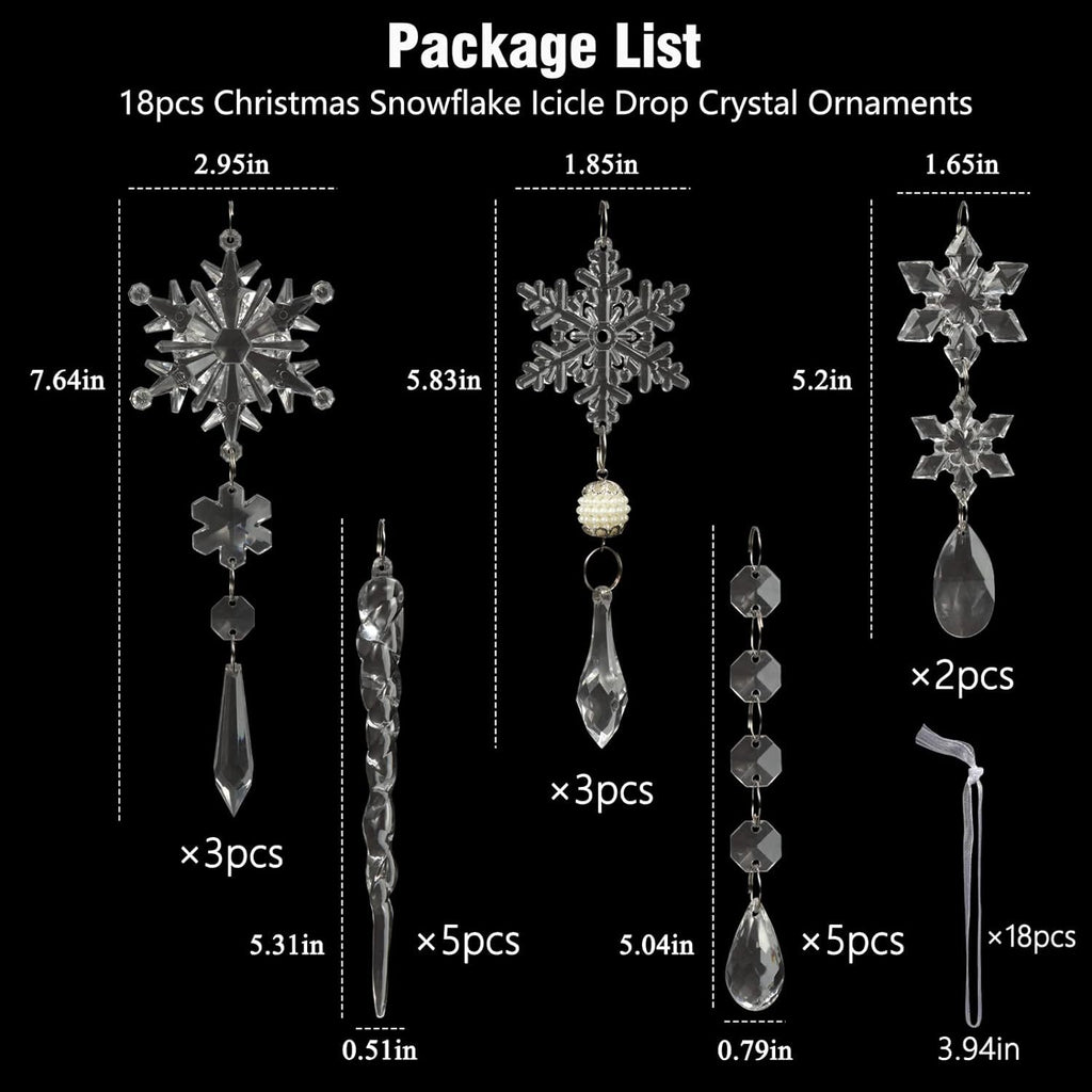 Set de 18 Copos de Nieve