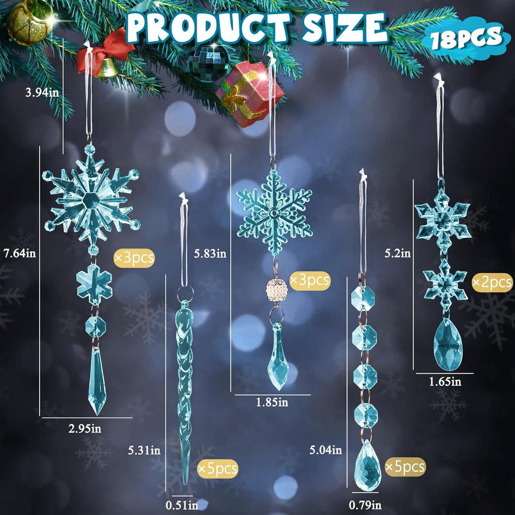 Set de 18 Copos de Nieve