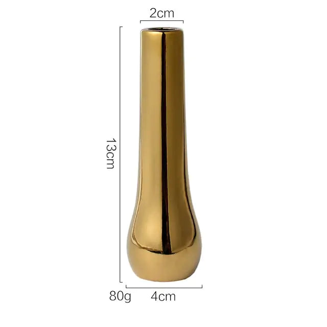 Jarrón de Oro Chapado de Lujo