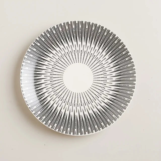 Plato de cerámica con patrones