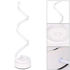 Lámpara de Mesa Curvada con LED Espiral