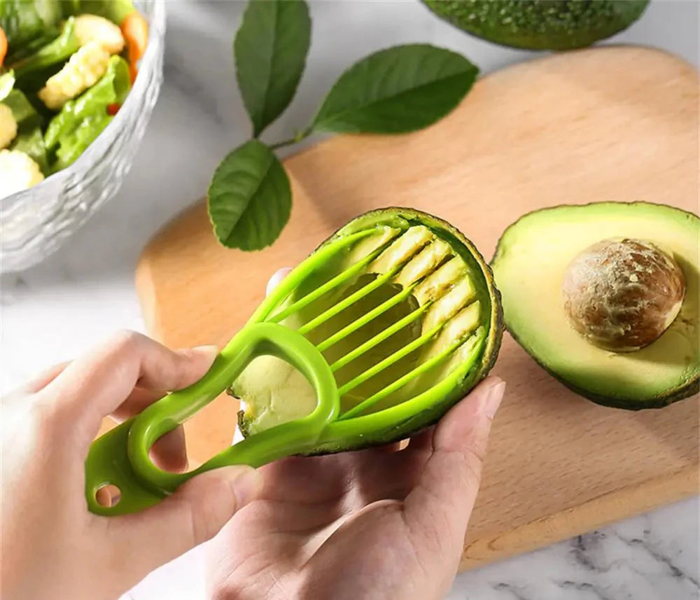 3 en 1 fatiador de aguacate