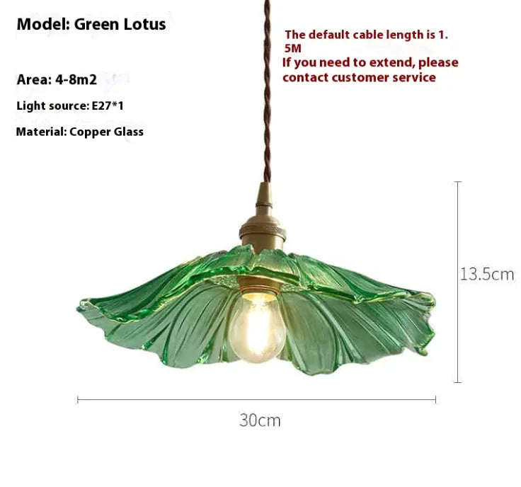 Lampara de Techo Flor de Lotus Vintage