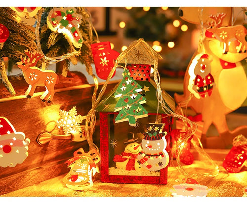 Cadena de Luces Colgantes Decoración Navideña