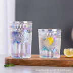 Vasos de Vidrio con Diseño de Girasol Vintage