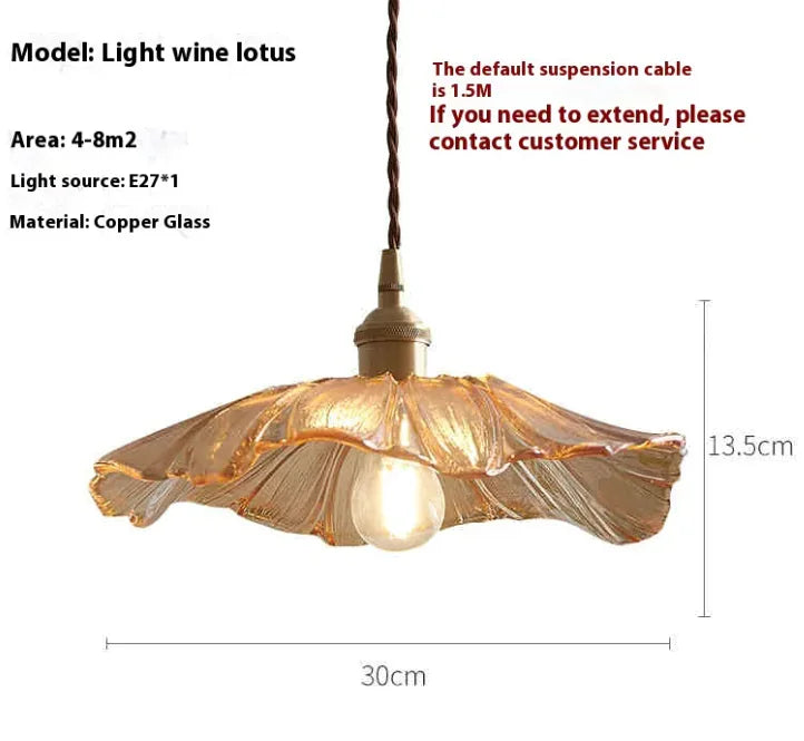 Lampara de Techo Flor de Lotus Vintage