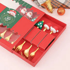 Juego de Cubiertos de Postre Navideños