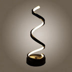 Lámpara de Mesa Curvada con LED Espiral