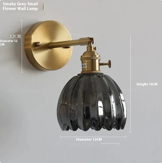 Lámpara de Pared de Flor de Cristal