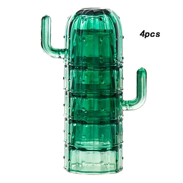 Juego de vasos apilables Cactus