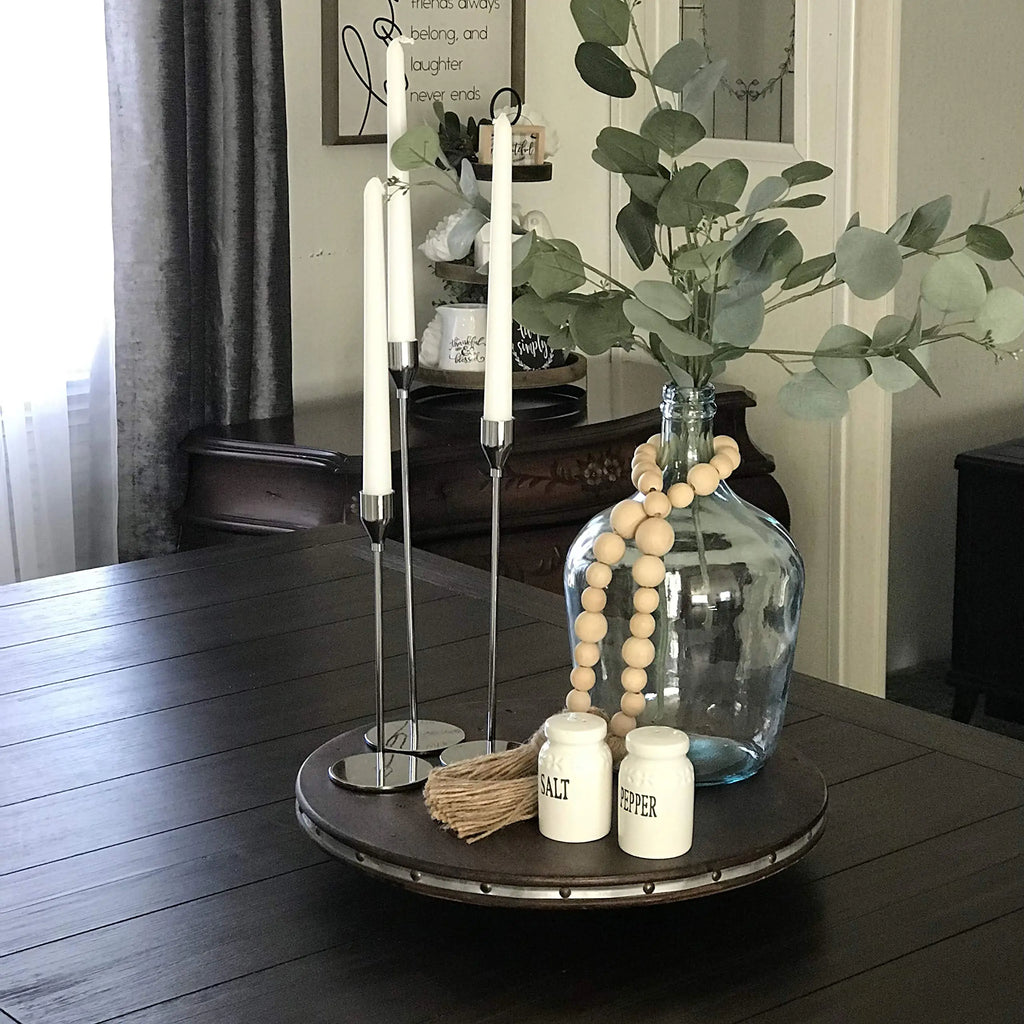 Conjunto de Candelabros en  metal estilo chino