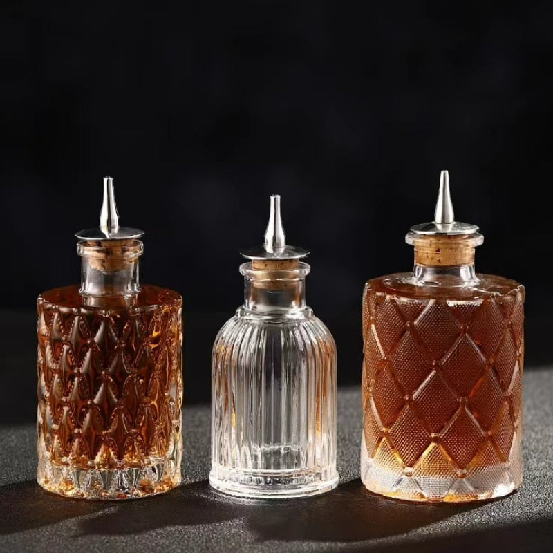 Botella vintage de Cristal para bebida