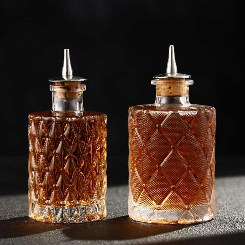 Botella vintage de Cristal para bebida