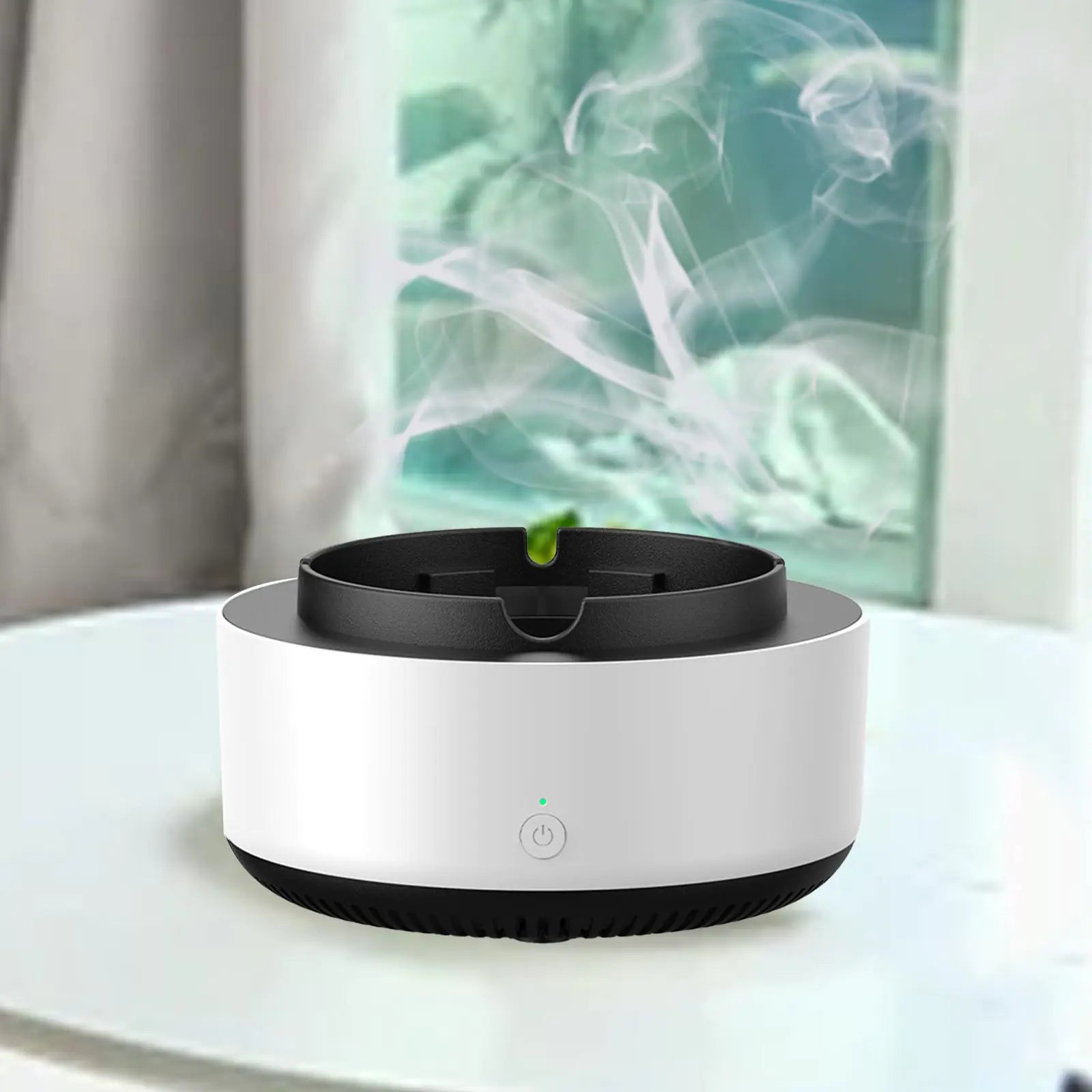 Cenicero con purificador de aire