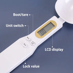 Báscula de cocina con cuchara electrónica