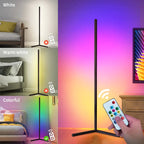 Lámpara de pie de esquina RGB
