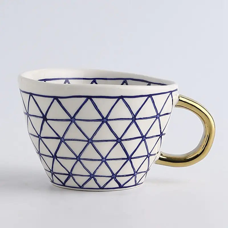 Taza de ceramica pintada a mano