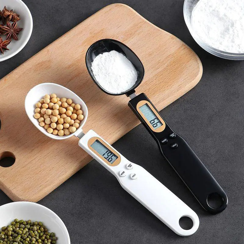 Báscula de cocina con cuchara electrónica