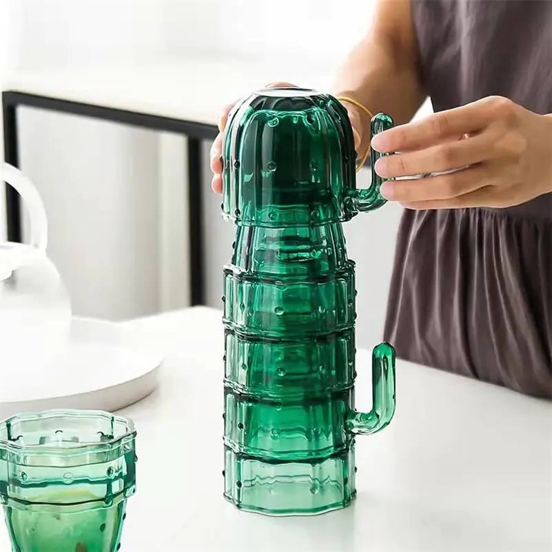 Juego de vasos apilables Cactus