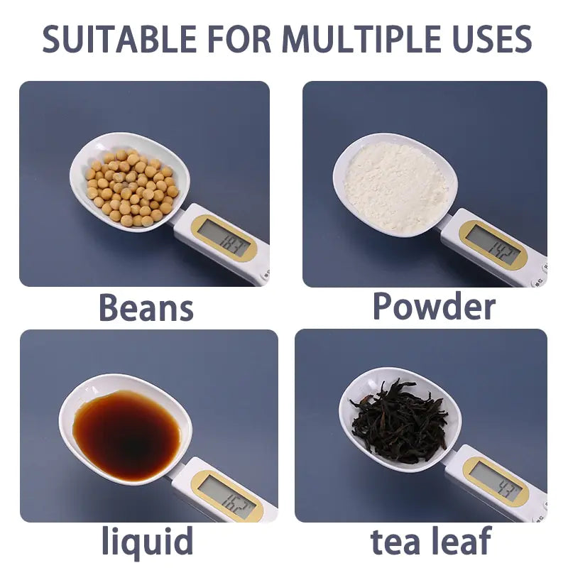 Báscula de cocina con cuchara electrónica