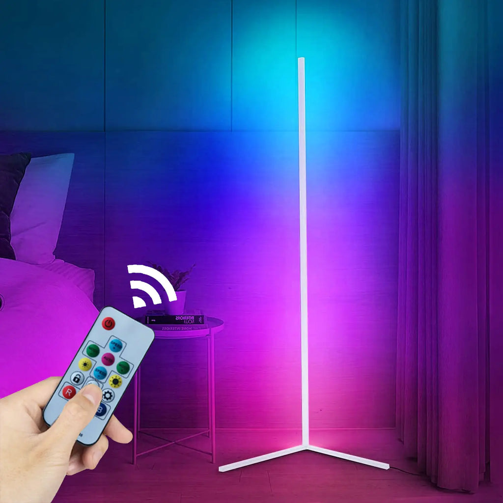 Lámpara de pie de esquina RGB