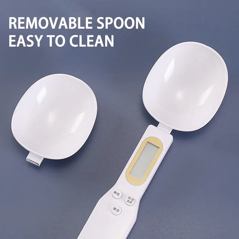 Báscula de cocina con cuchara electrónica
