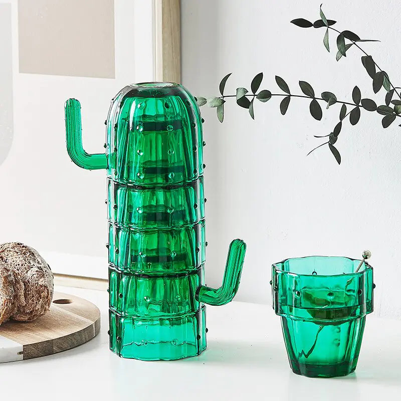 Juego de vasos apilables Cactus